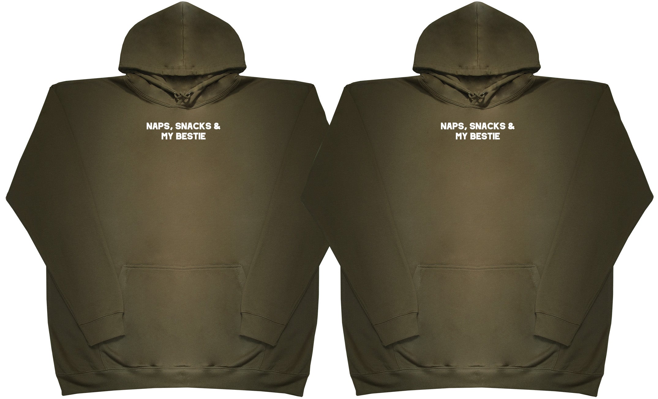 Naps, Snacks & Bestie Matching Set - Huge Oversized Comfy Original Hoody
