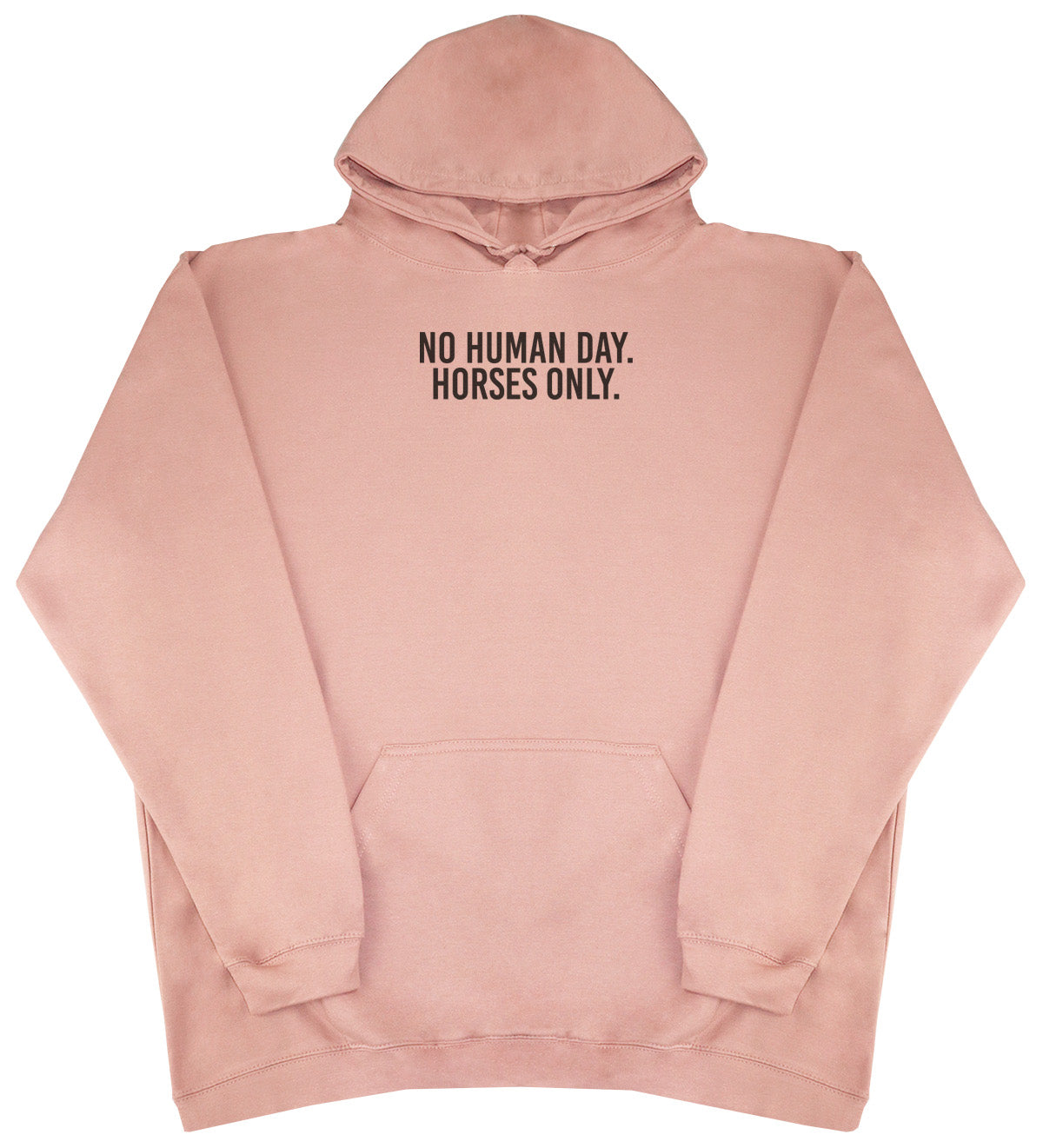 No Human Day. Horses Only - Kids Oversized Comfy Original Hoody