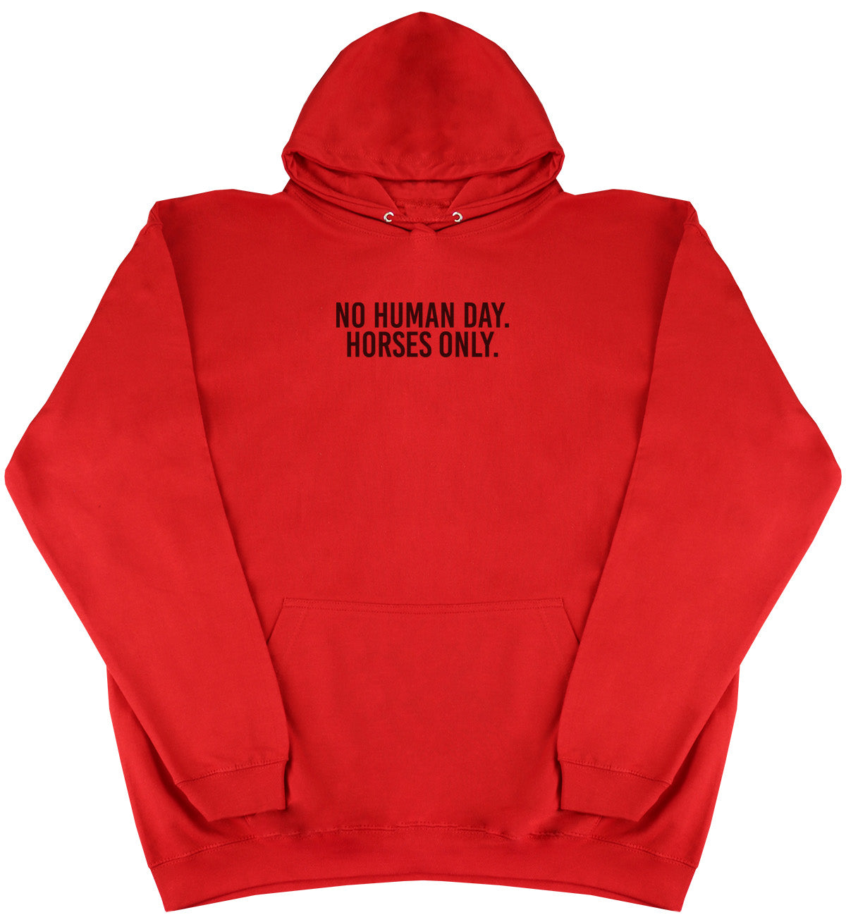 No Human Day. Horses Only - Kids Oversized Comfy Original Hoody