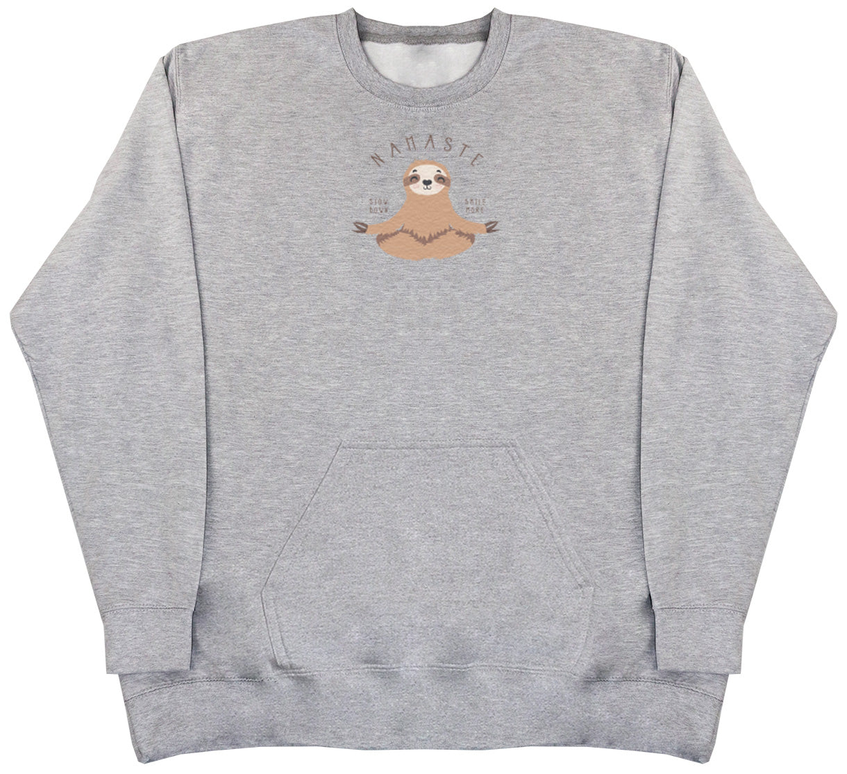 Namaste Sloth - Huge Oversized Hoodless Hoodie