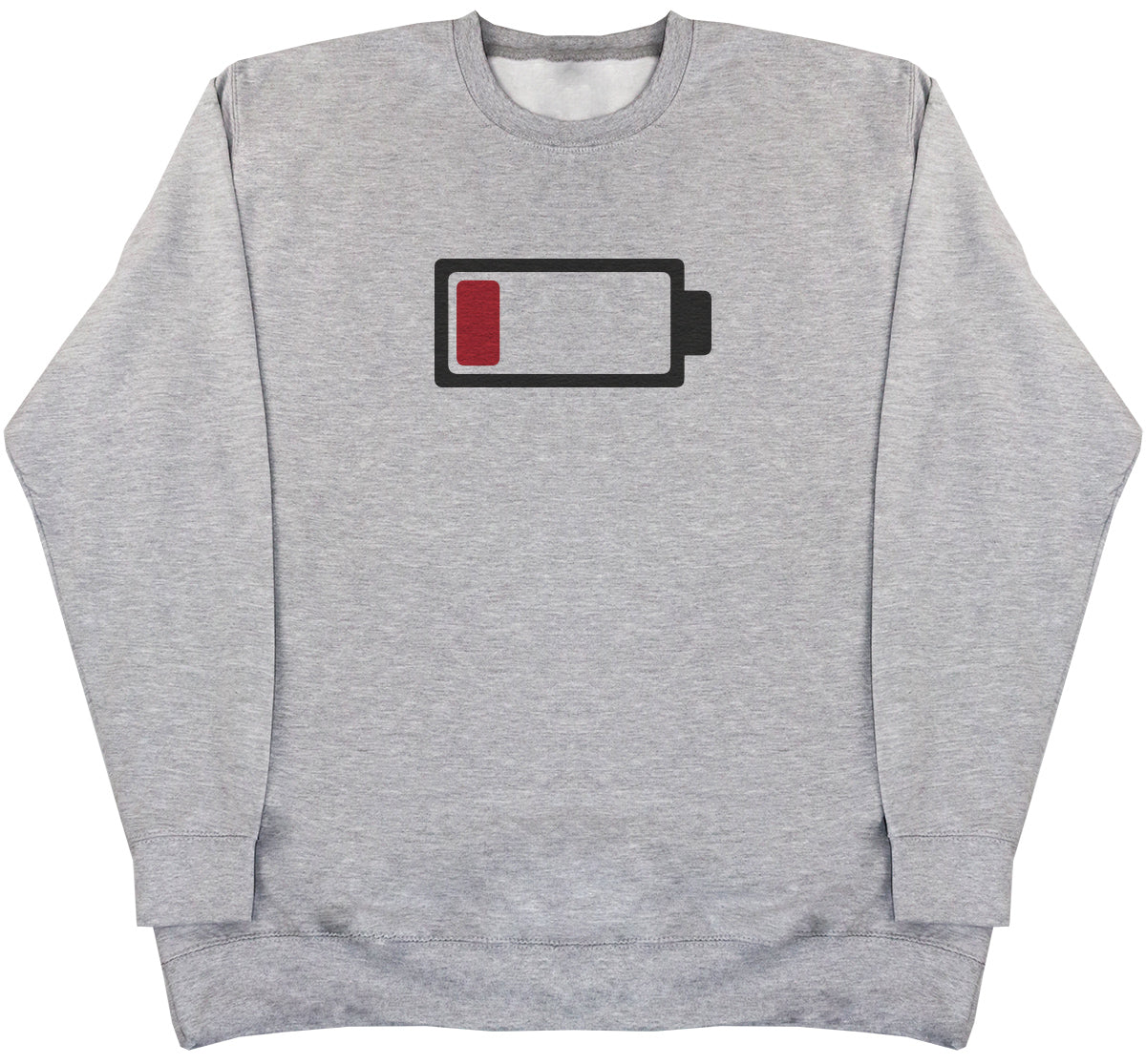 Low Battery - Huge Oversized Comfy Original Sweater