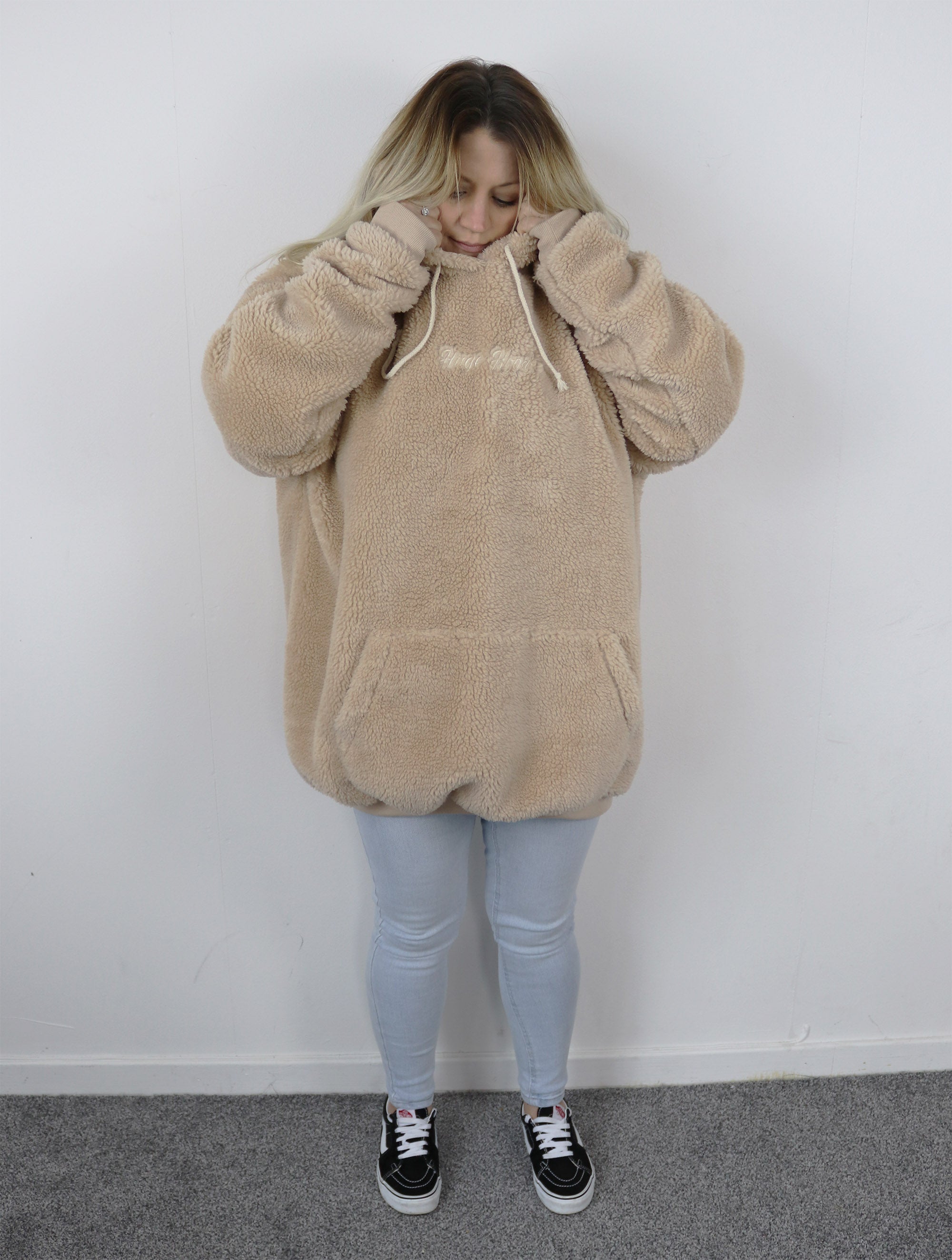 Huge Hoods Natural Teddy Oversized Original Hoody